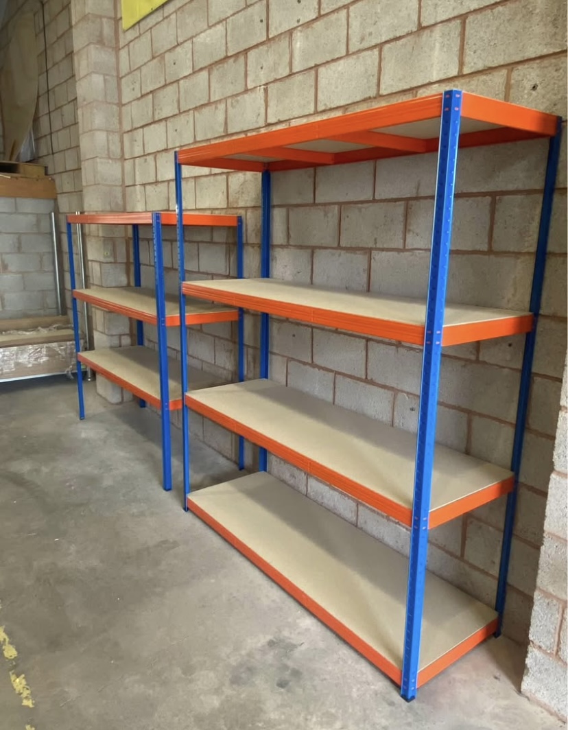Blue & Orange Heavy Duty Garage Shelving – 2100mm Height